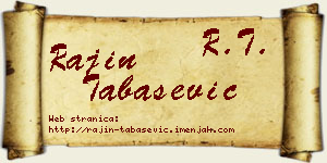 Rajin Tabašević vizit kartica